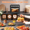 27.5QT 6-in-1 Air Fryer Toaster Oven, Dropdown-Door, 6-Slice, Countertop Convection Oven, Air Frying, Baking, Roasting, Broiling, Grilling, 1600W