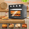 27.5QT 6-in-1 Air Fryer Toaster Oven, Dropdown-Door, 6-Slice, Countertop Convection Oven, Air Frying, Baking, Roasting, Broiling, Grilling, 1600W
