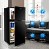 KRIB BLING 3.5Cu.Ft Compact Refrigerator Mini Fridge With Freezer, Small Refrigerator With 2 Door, 7 Level Thermostat Removable Shelves