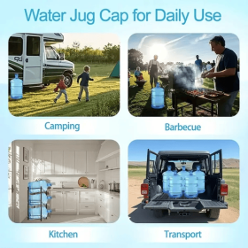 [3-piece Set]3 & 5-gallon Water Bottle Caps, Upgraded Reusable Replacement Caps, Spill-proof Caps For 55mm Water Bottles (Option: 3PCSfoodgradesilicone)