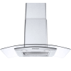 30" Wall Mount Range Hood 450CFM Tempered Glass Vented 3-Speed Fan W/LEDs