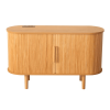 Fralimk Sideboard Buffet Cabinet With Storage, Modern Fluted Storage Cabinet For Dining Room, Tambour Door Console Table For Living Room, Office
