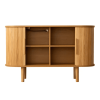 Fralimk Sideboard Buffet Cabinet With Storage, Modern Fluted Storage Cabinet For Dining Room, Tambour Door Console Table For Living Room, Office