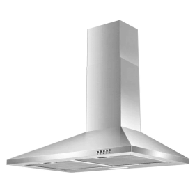 Range Hood 30 Inch,Wall Mount Range Hood In Stainless Steel With Ducted/Ductless Convertible,Stove Vent Hood With Aluminum Filters,3 Speed Exhaust (Option: silver)
