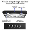 30 Inch Kitchen Under Cabinet Range Hood 3-Speed 600CFM Vent W/LEDs Silver/Black